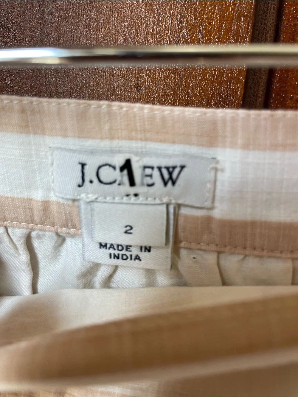 J.Crew women's size 2 striped 100% cotton wrap skirt